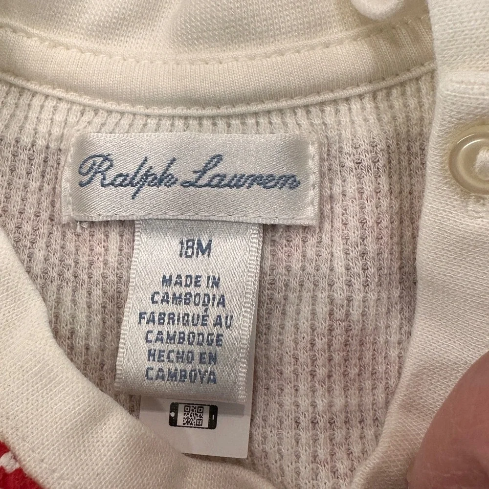 Ralph Lauren Fair Isle Waffle Knit Dress‎ Baby Girl 18M White Snowflake Holiday